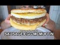 How to cook a Giant SAUSAGE EGG MCMUFFIN   *DIY | COPYCAT RECIPE