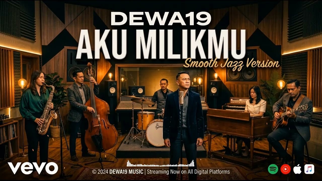DEWA 19 - AKU MILIKMU SMOOTH JAZZ COVER - Lagu santai untuk kerja, belajar, coffeeshop
