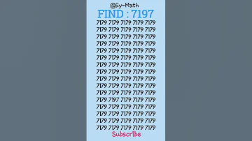 Locate The Stray 7197 In Just 10 Seconds Iqtest Gk Puzzle Youtubeshorts Ytviral Shorts Maths 