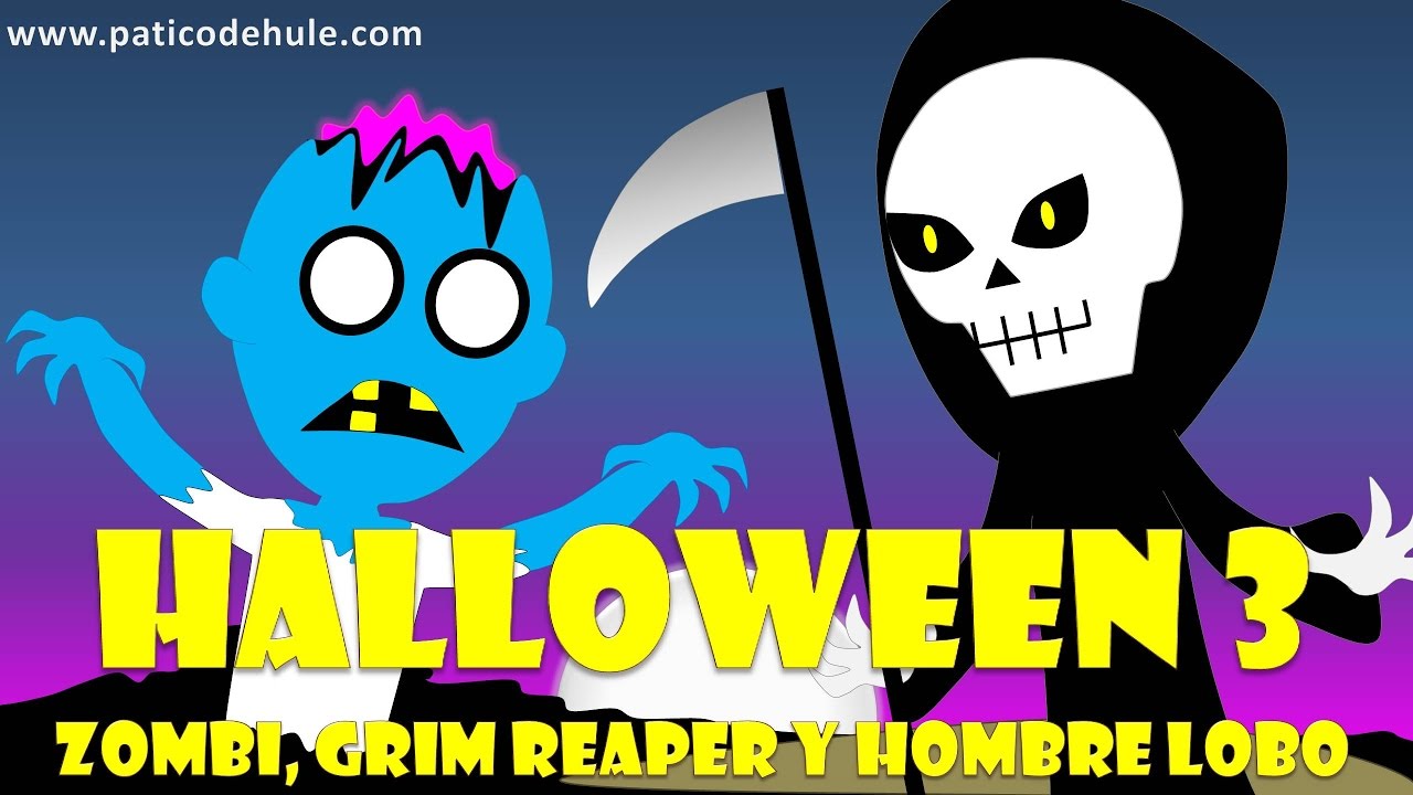 Cuento de Halloween para niños: zombi, grim reaper y el hombre lobo - Temporada 3