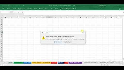 Excel - Disable "We cannot update some of the links in your workbook.."