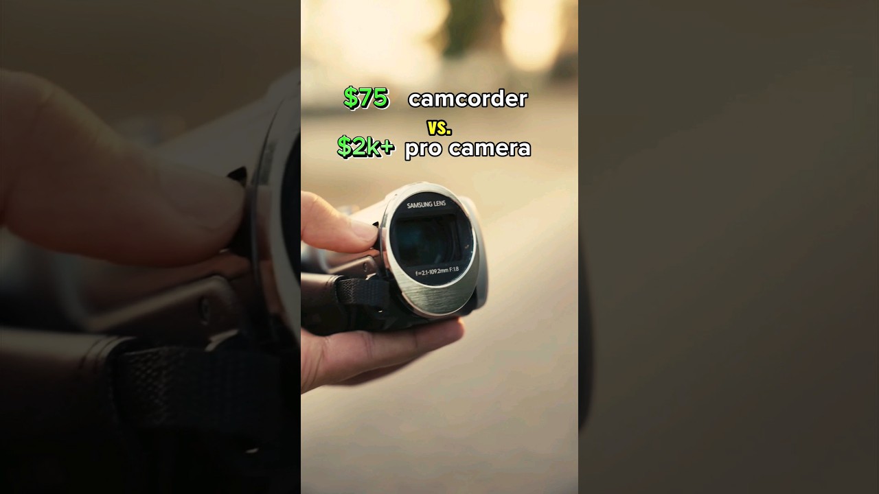 Camcorder VS professional camera, can you tell the difference? #shorts