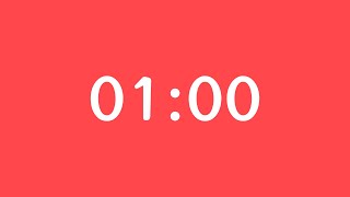 1-Minute Countdown Timer | Light Red × White