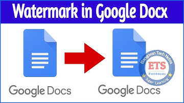 Adding Watermark in Google Docs | Word Tips