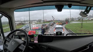 Overcoming Challenges: Truck Driver Battles Belgian Rainstorm