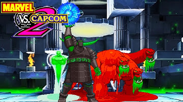 Marvel vs Capcom 2 - Hardest AI Playthrough (Thanos x Morrigan x Shuma-Gorath)