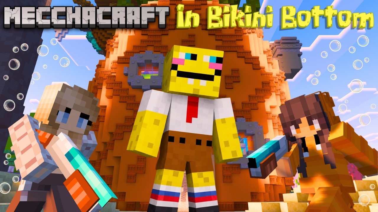 MINECRAFT MECCHA CHAMELEON but IN BIKINI BOTTOM!
