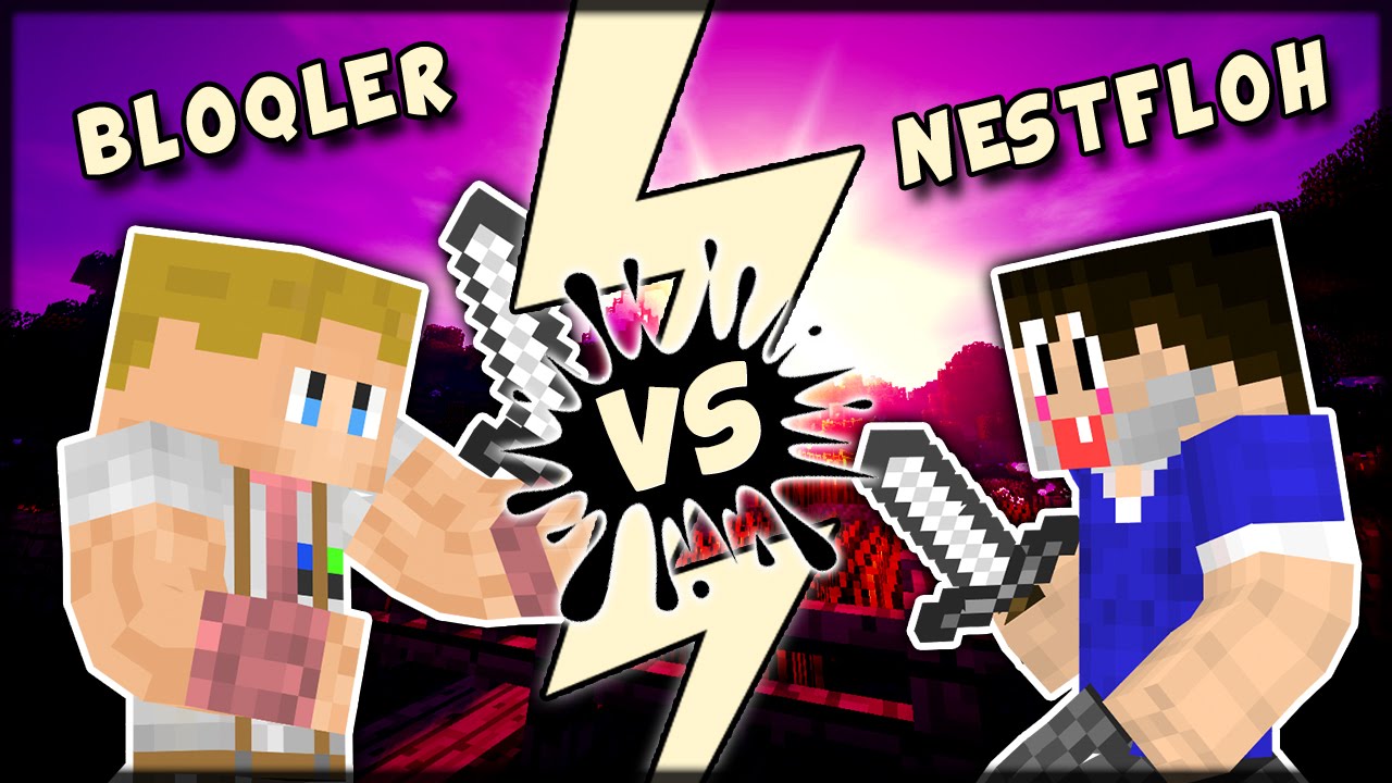 BLOQLER - VS - NESTFLOH • Minecraft Bedwars 1vs1 
