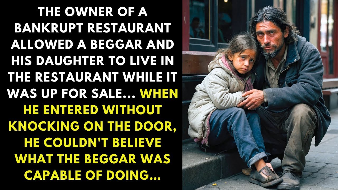 Outline Video THE OWNER OF A BANKRUPT RESTAURANT ALLOWED A BEGGAR AND HIS DAUGHTER TO LIVE IN THE RESTAURANT...