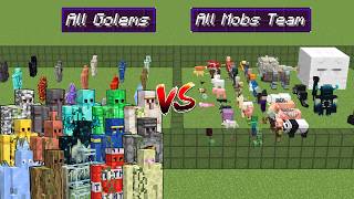 ALL MINECRAFT GOLEMS vs TEAM OF EVERY MOB | Minecraft Mob Battle
