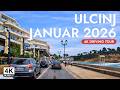 Ulcinj 2026 4K Vožnja Jaka Južina I Ogromni Talasi Driving Tour Ulqini 2026