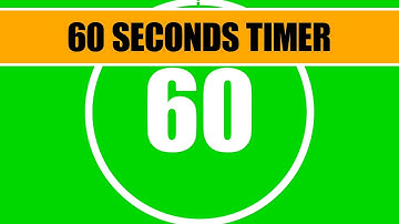 60 Seconds Countdown Timer [FREE GREEN SCREEN FOOTAGE] [4K]