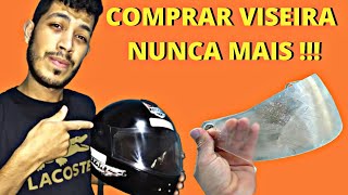 NOVO ! Como Polir E Tirar Arranhão Do Seu Capacete VELHO ! Como Tirar Riscos Da Viseira do Capacete!