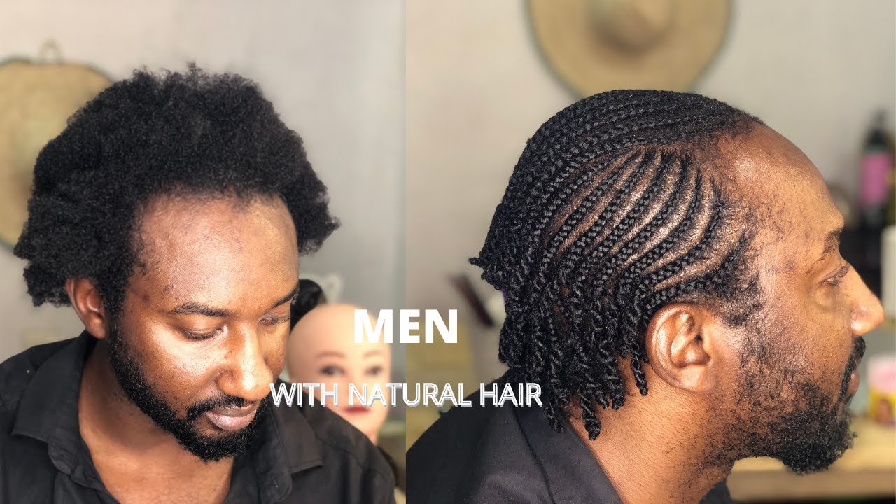 MEN CORNROW AND TWIST ON SHORT HAIR | PROTECTIVE HAIRSTYLE - YouTube