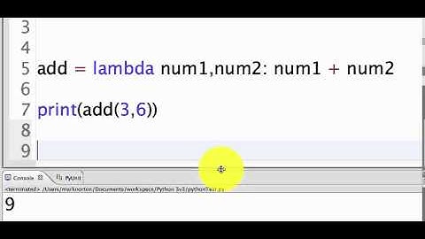 Intro To Python: lambda expressions
