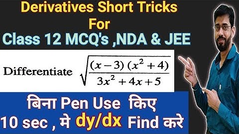 Logarithmic Differentiation Short Tricks | Derivatives Short Tricks | Differentation Short Tricks