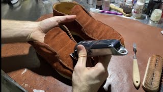 [ASMR] Full Restoration Suede Shoes. Loro Piana Open Walk