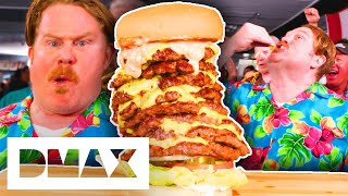 Casey V The 808 Burger Challenge | Man V Food