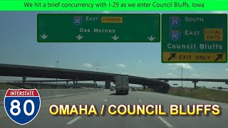 I-80 EB through Omaha, Nebraska & New I-29 Dual-Divided Concurrency