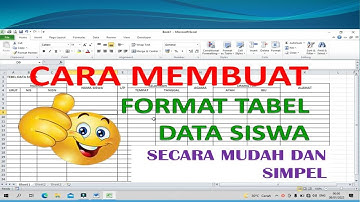 cara membuat format data siswa di excel # MJ Tutorial IT