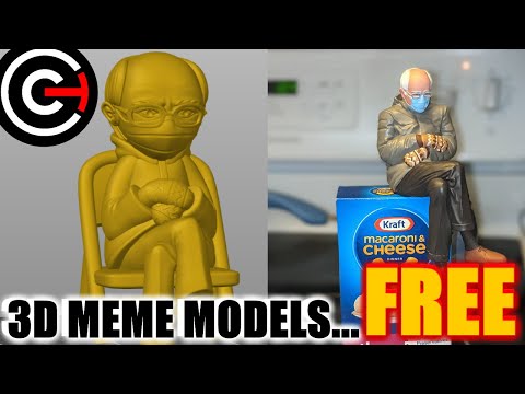3D Modeling & Printing Bundled Up Bernie!