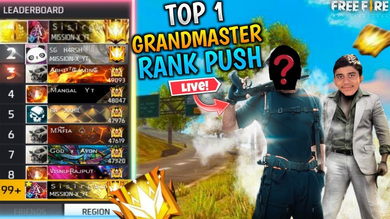New br Ranked Season push to top 1 grandmaster #FREEFIRELIVE # ...