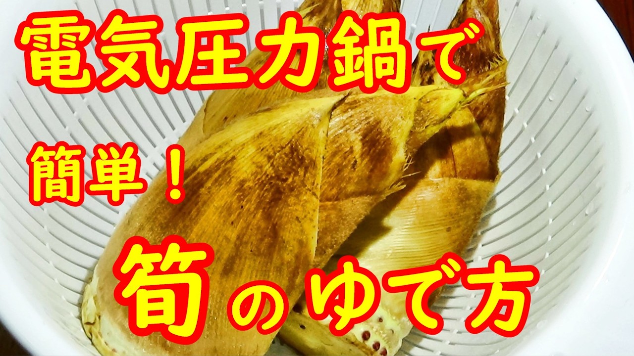 電気圧力鍋で簡単！筍の茹で方/How to boil bamboo shoots】☆たけのこ