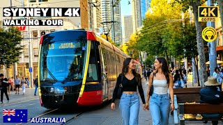 Sydney CBD Walk | Lunch Time Rush at 12PM | Relaxing City Stroll | 4K Walking Tour