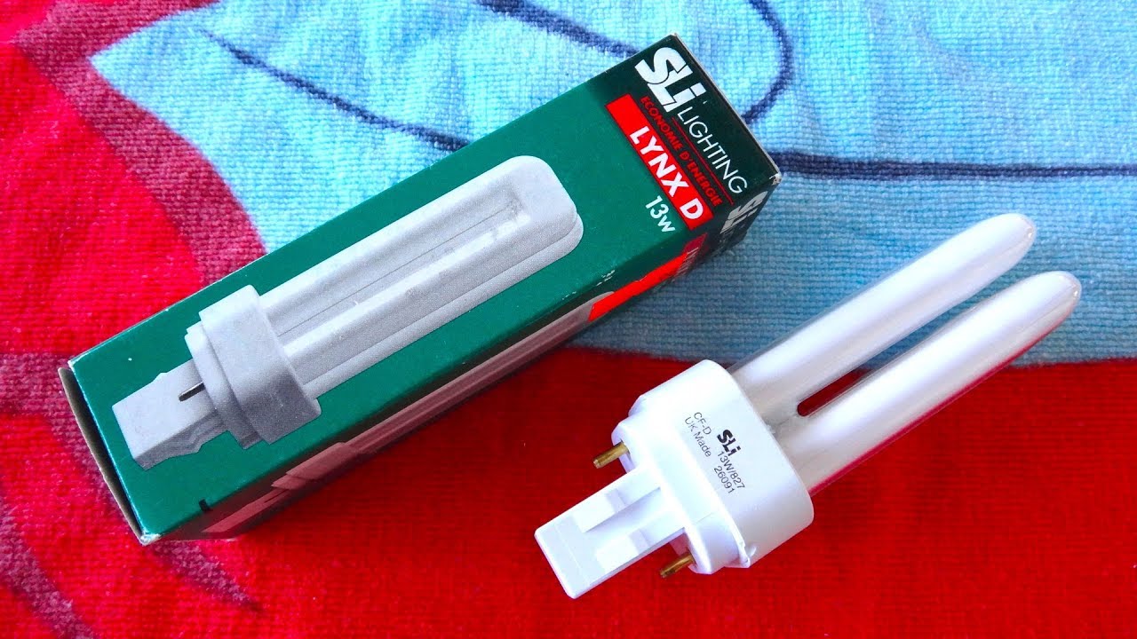 SLi Lighting 13watt LYNX D PL Fluorescent Light Bulb YouTube