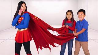 Eva Emma & Kaden Superhero Challenge Nobody Could Beat!
