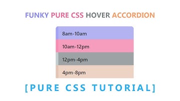Funky Pure CSS Hover Accordion | Html Css Accordion