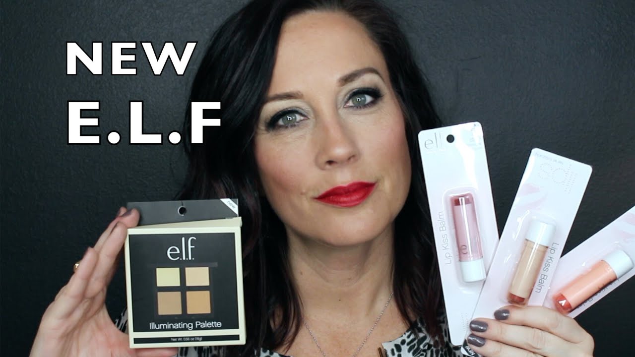 NEW ELF Products Lip Kiss Balm Swatches Illuminating Palette YouTube