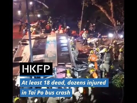 At least 18 dead, dozens injured in Hong Kong double-decker bus crash