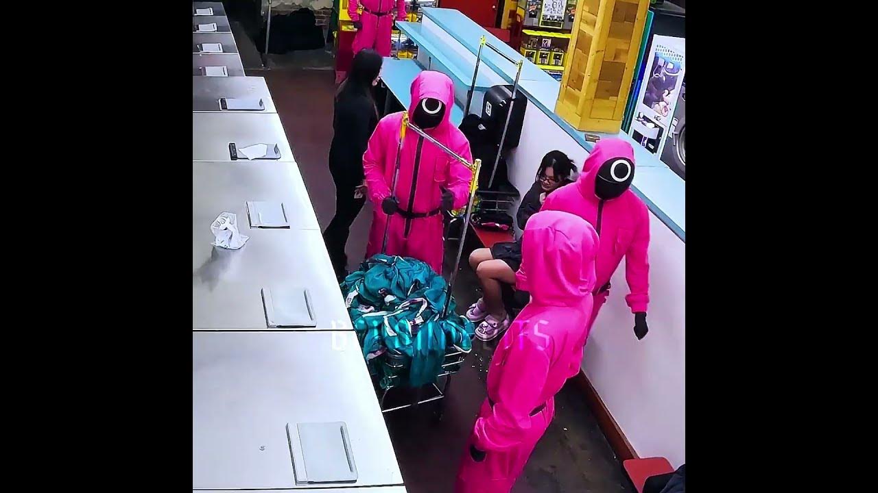 Pink Guards Irl☠️🔥| Squid Game Prank | funk de beleza sped up