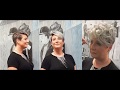 short pixie haircut, grey hair dye, undercut hairstyle, women hair makevover by Alves & Bechtholdt
