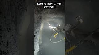 loading point X-cut shotcreat #underground #shotcrete #mining #hardwork #miners #viral #video