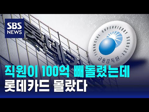 이렇게 허술 직원이 100억 빼돌려도 모른 롯데카드 SBS 