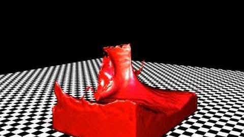 Fluid simulation - Dropping a water ball PIC/FLIP method