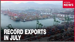Korea's July exports jump 52.3% to record US$ 54.9 bil. on chip boom