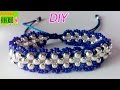 How to make bracelets with beads and string or thread tutorial diy chaquira beads and satin rattail