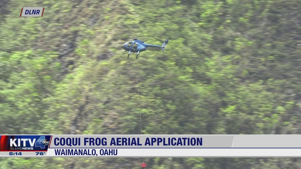 State agencies conduct citric acid airdrop operation to eradicate coqui