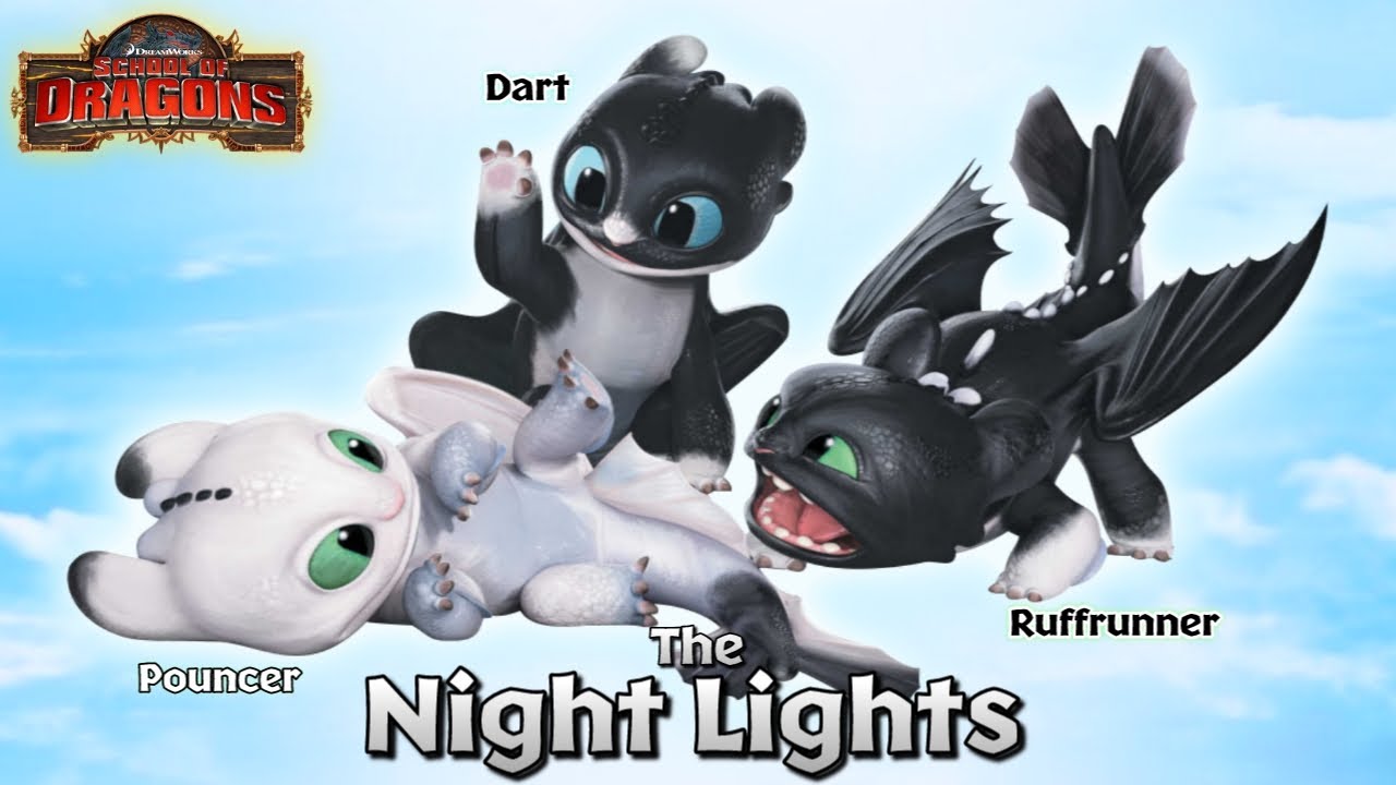 The Night Lights New Hybrid Dragon School Of Dragons Youtube