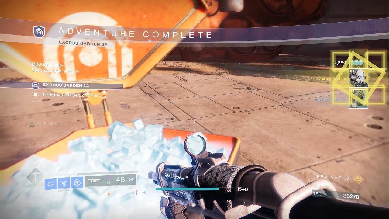 Destiny 2 Beyond Light Mask of Bakris Exotic Drop! (Exodus Garden 2A 'Legend' Lost Sector) YouTube