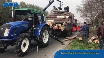 Log grapple loading timber /grapple crane