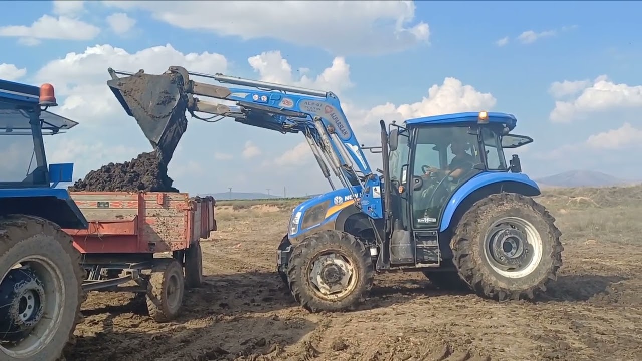 Td75d Alpaslan Ön yükleyici ile Hayvan gübresi Sarıyoruz...