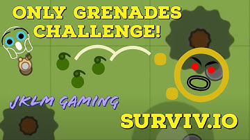 I WON A GAME OF SOLO USING ONLY GRENADES! Surviv.io Gameplay | JKLM Gaming