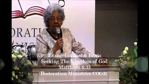 Evangelist Joann Davis: Seeking The Kingdom of God