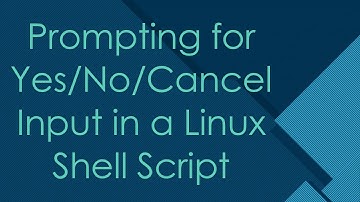 Prompting for Yes/No/Cancel Input in a Linux Shell Script