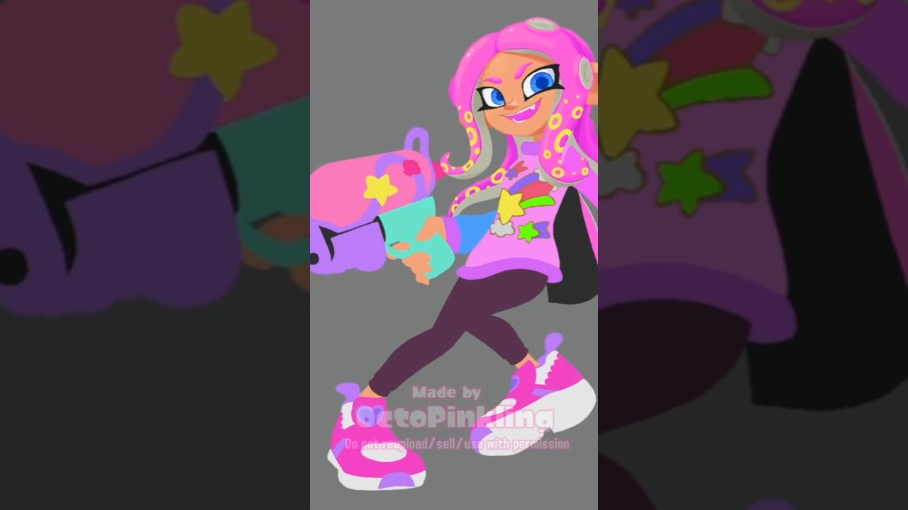 Drawing Marina from Animal Crossing as an Octoling