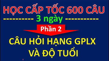 MẸO GIẢI NHANH 600 CÂU HỎI LÝ THUYẾT LÁI XE  (PHẦN 2 CÂU HỎI HẠNG GPLX VÀ ĐỘ TUỔI) - Thầy Chiến